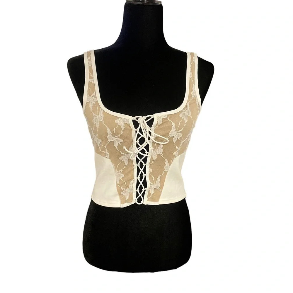 I AM GIA butterfly corset top size M